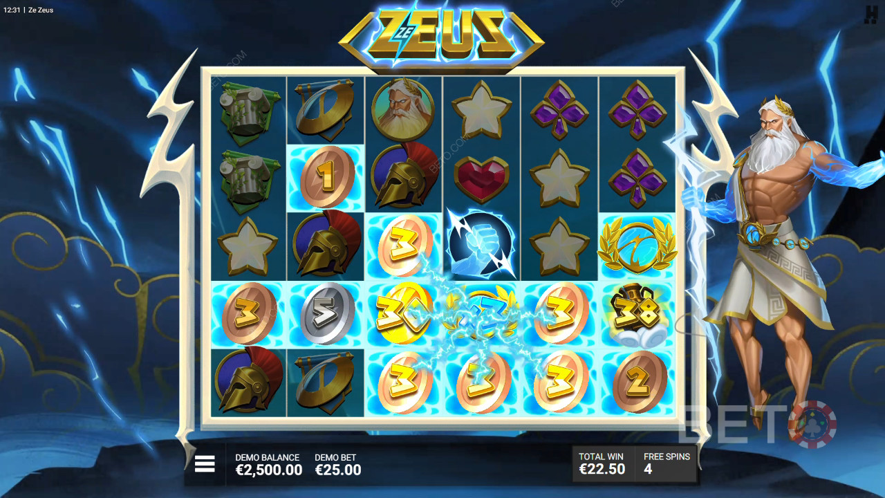 Funcțiile bonus explicate în Ze Zeus de Hacksaw Gaming