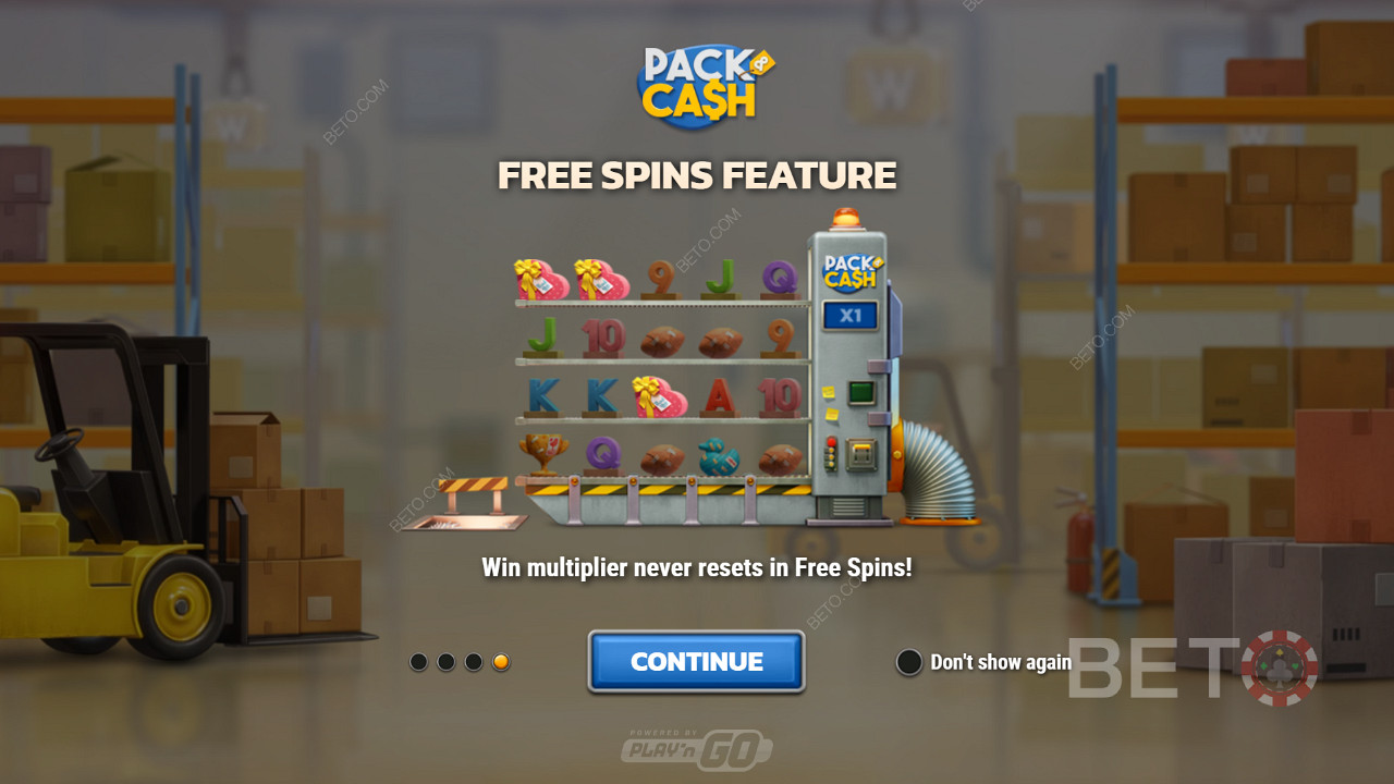 Ecranul introductiv al jocului Pack & Cash