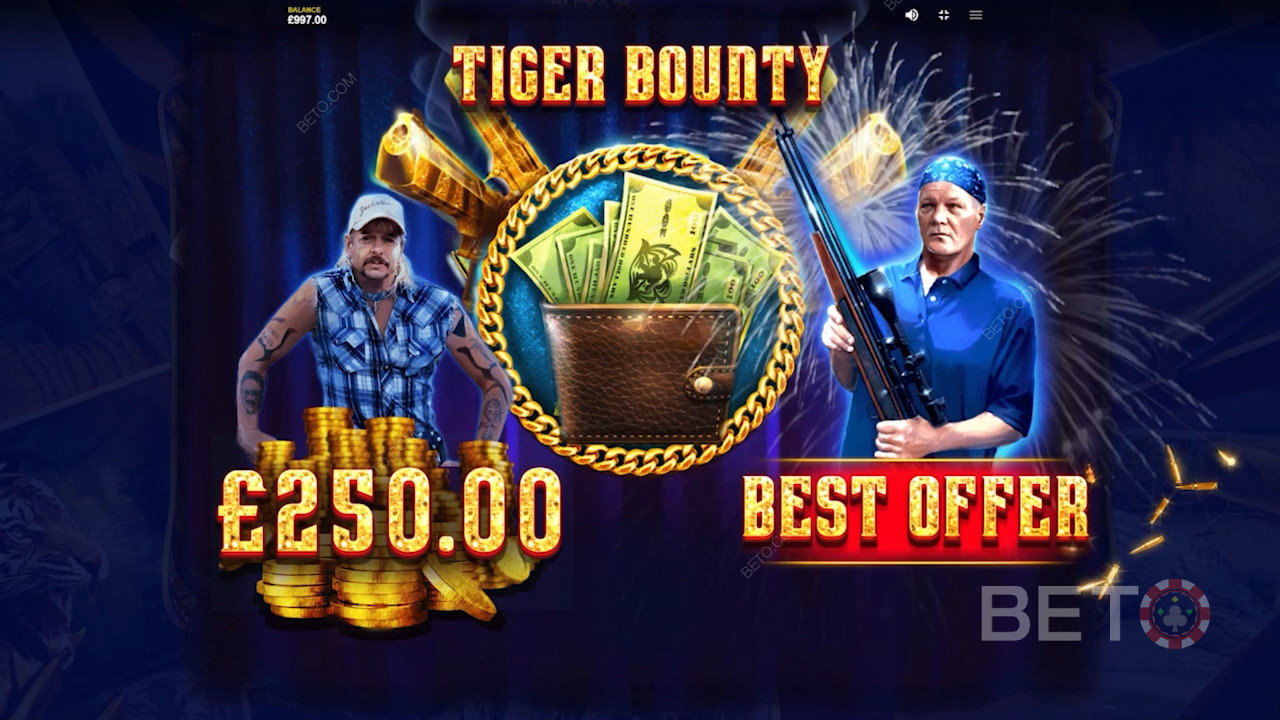Bonus Tiger Bounty în Joe Exotic