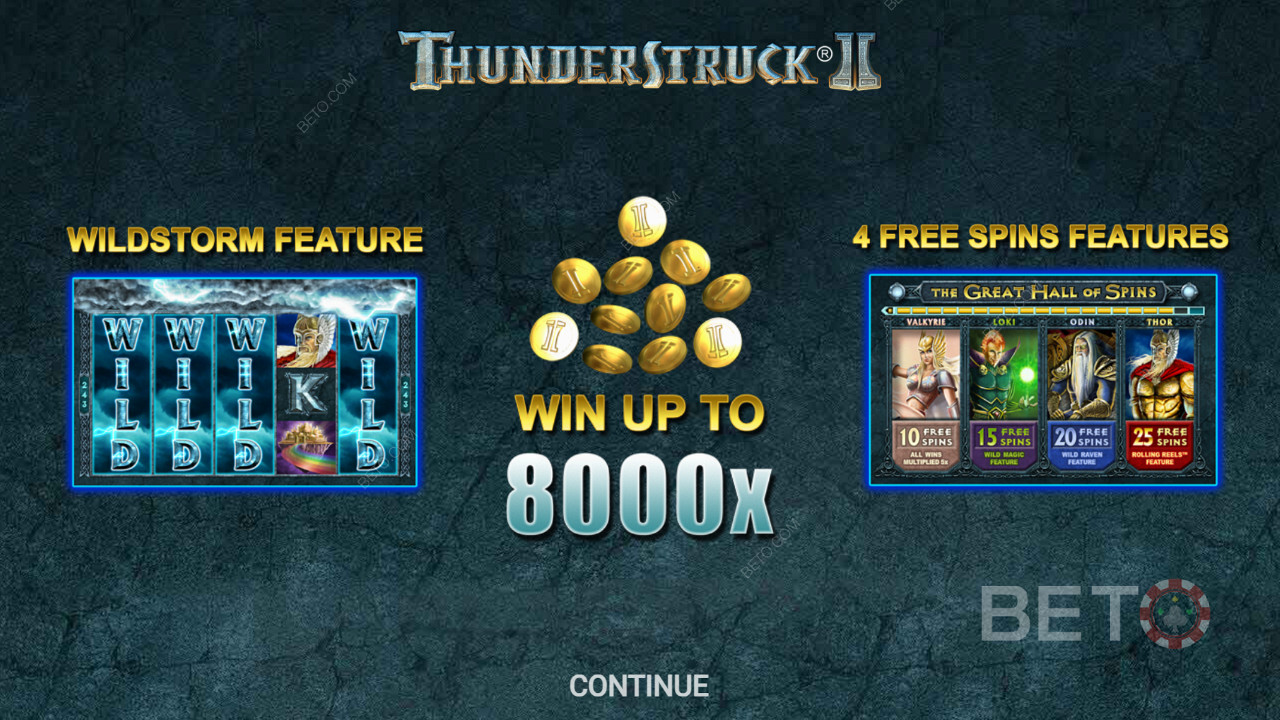 Ecranul introductiv al Thunderstruck II