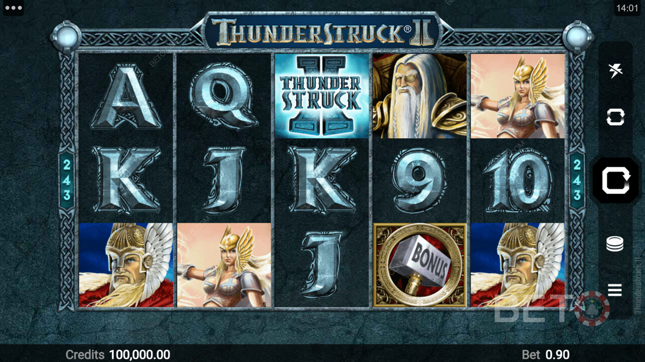 Diferite simboluri tematice în Thunderstruck II