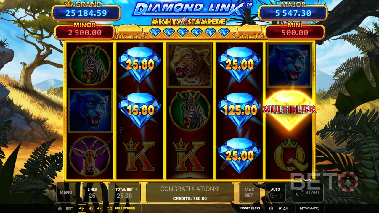 Diamond Link: Mighty Stampede Review by BETO Slots