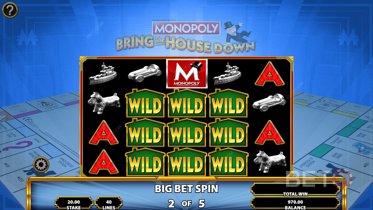 Wild-uri speciale în Monopoly: Bring the House Down