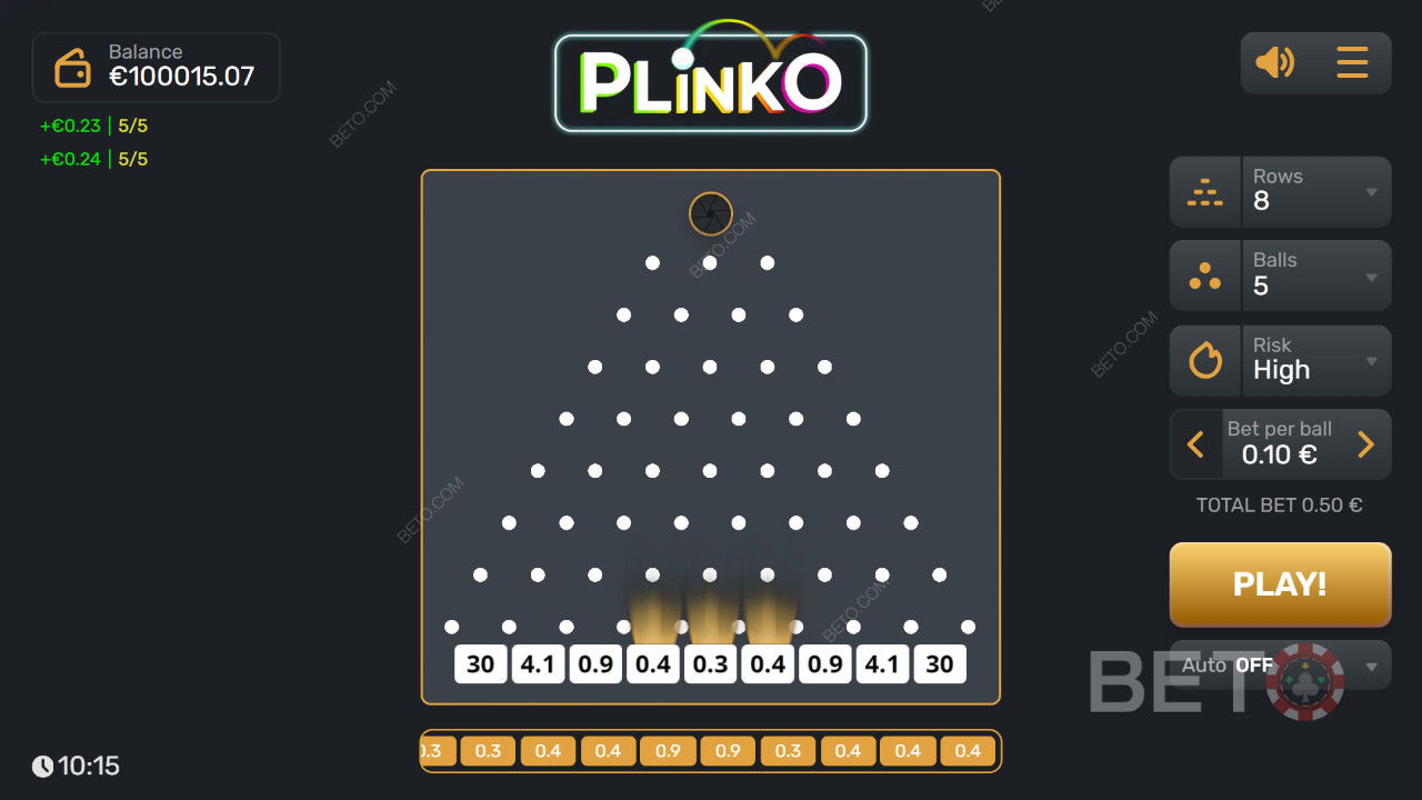 Cum să joci Plinko al Gaming Corps