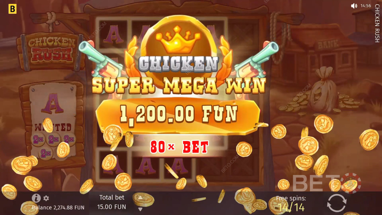 Câștigă 5.000x pariul tău în slotul video Chicken Rush!