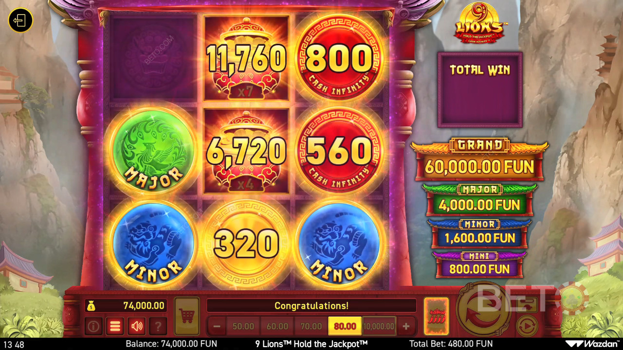 9 Lions Hold the Jackpot Joacă Gratuit