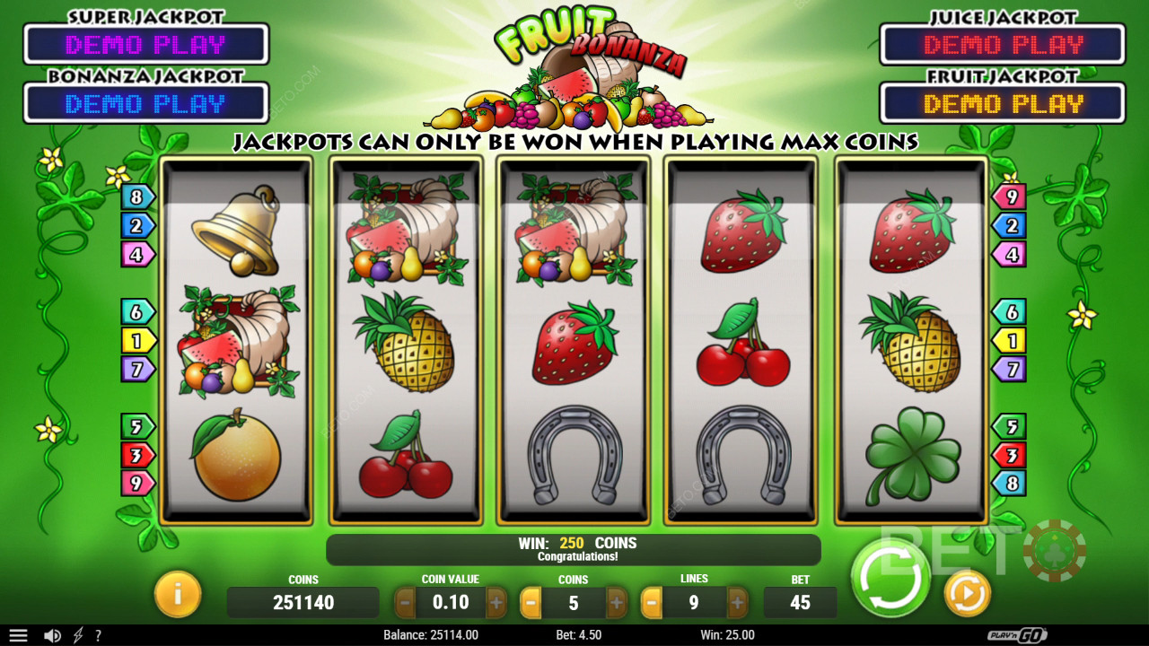 Fruit Bonanza Recenzie de la BETO Slots