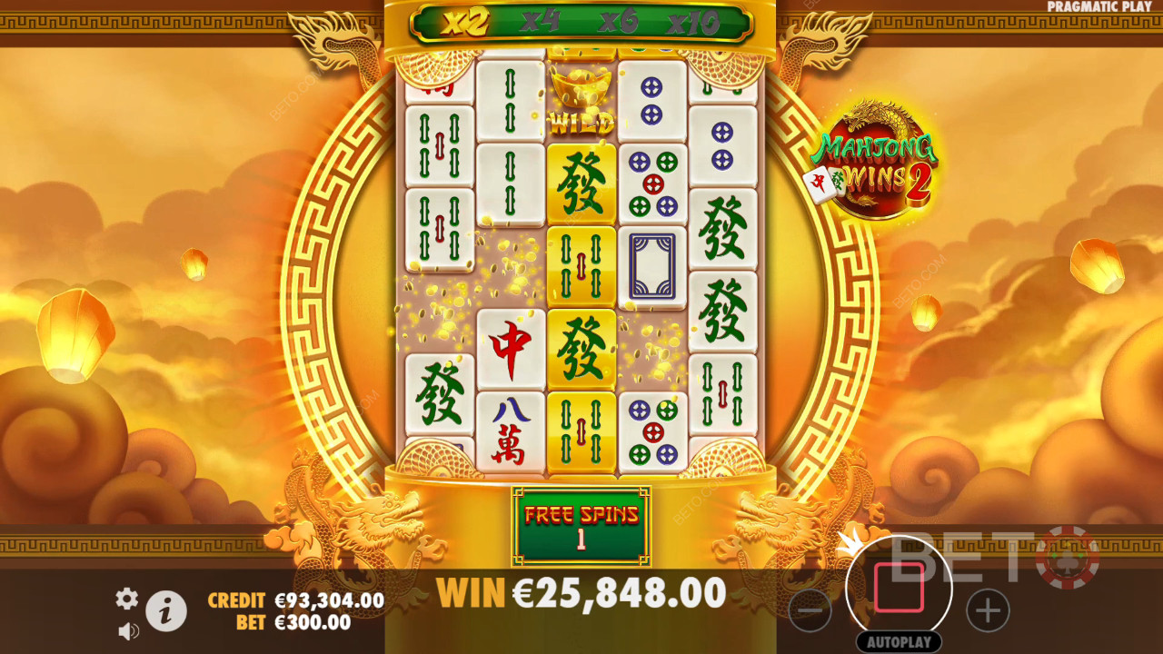 Câștigă 100.000x pariul tău în Mahjong Wins 2 Video Slot!