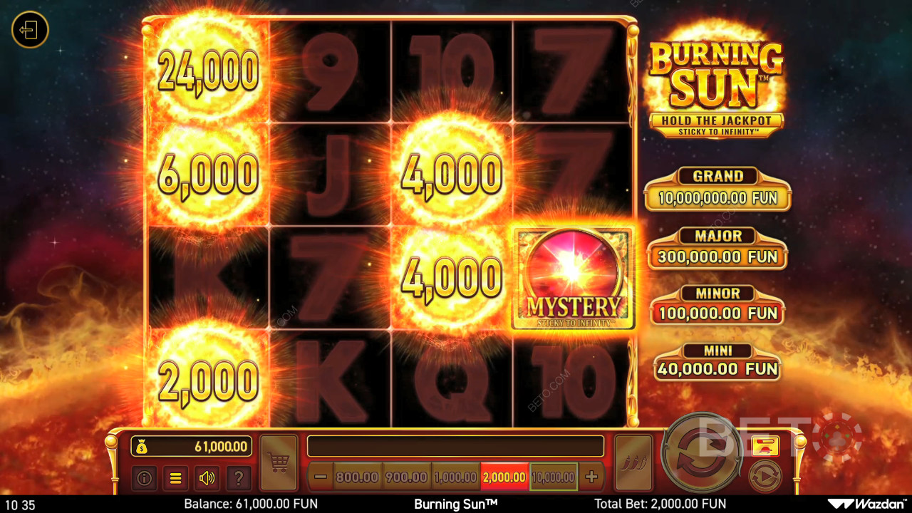 Burning Sun Recenzie de la BETO Slots