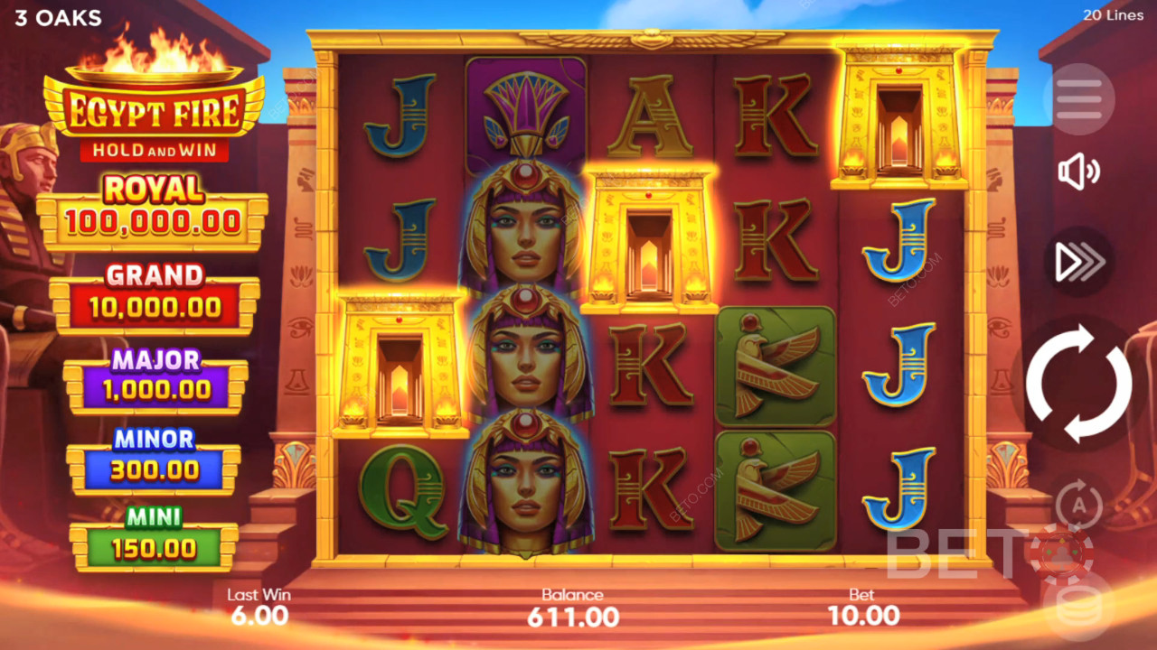 Cum să joci Egypt Fire de la 3 Oaks Gaming