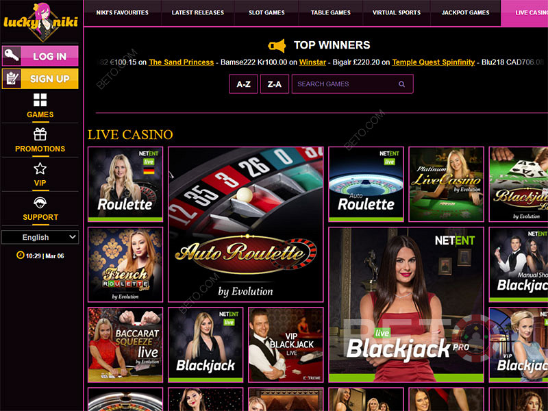 Lucky Niki casino este unul dintre cele mai unice cazinouri online. Obțineți bonusul pentru prima depunere.