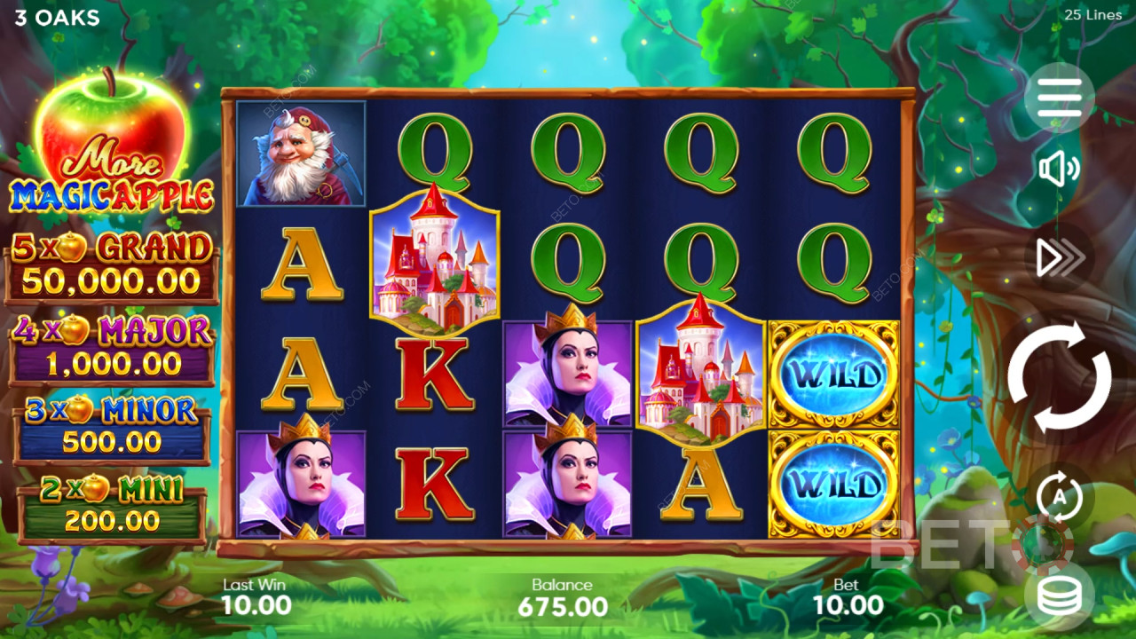 Funcțiile bonus explicate în More Magic Apple de la 3 Oaks Gaming