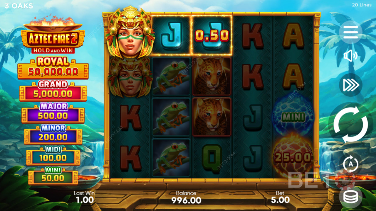 Cum să joci Aztec Fire 2 de la 3 Oaks Gaming