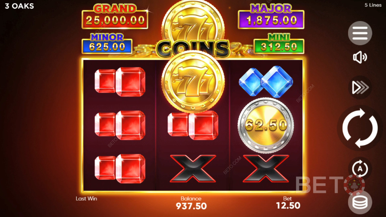 Câștigă 6.000x pariul tău în slotul video 777 Coins!