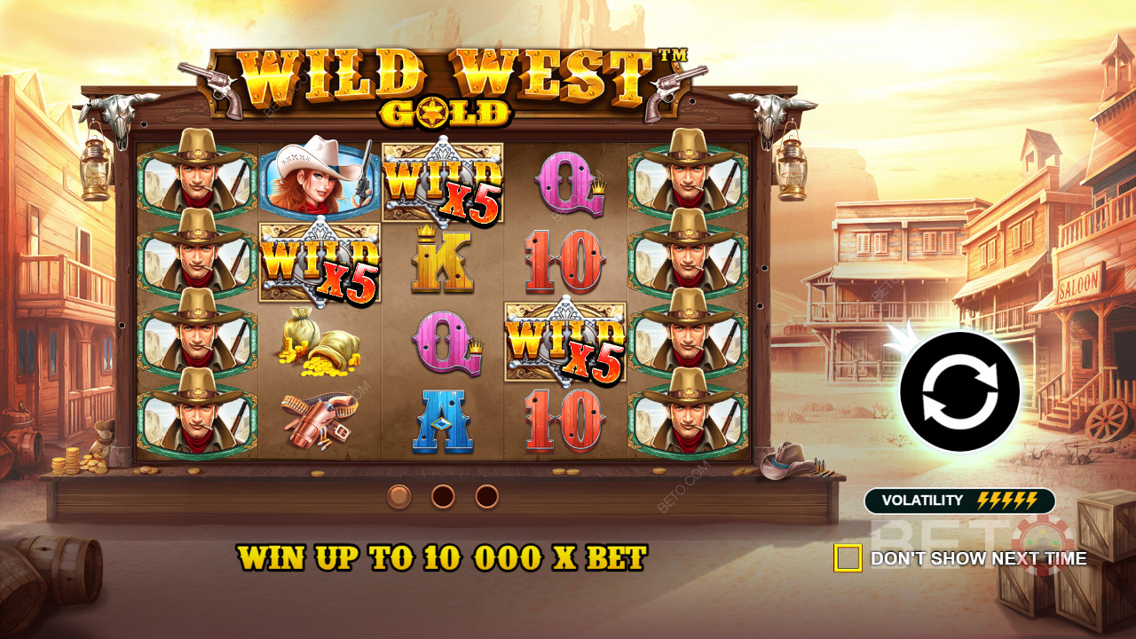 Simbolurile Wild răsplătitoare ajută la obținerea unui câștig în Wild West Gold