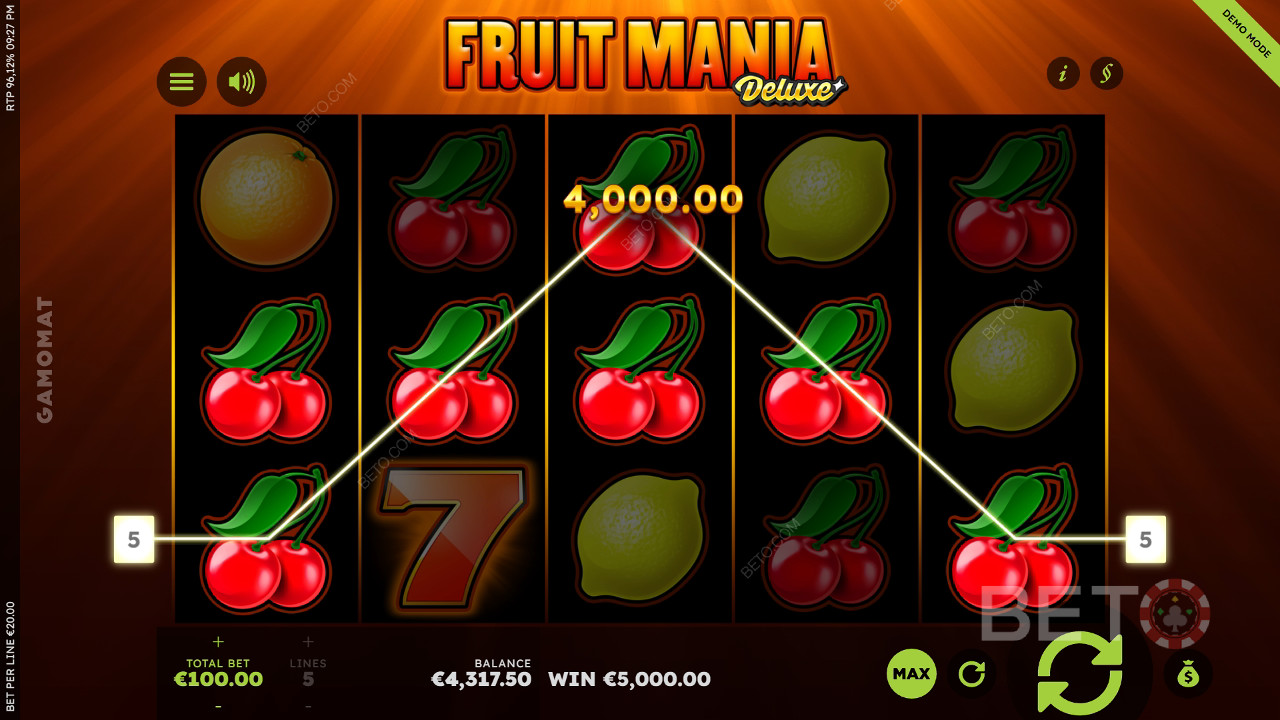 Fruit Mania Deluxe Recenzie de la BETO Slots