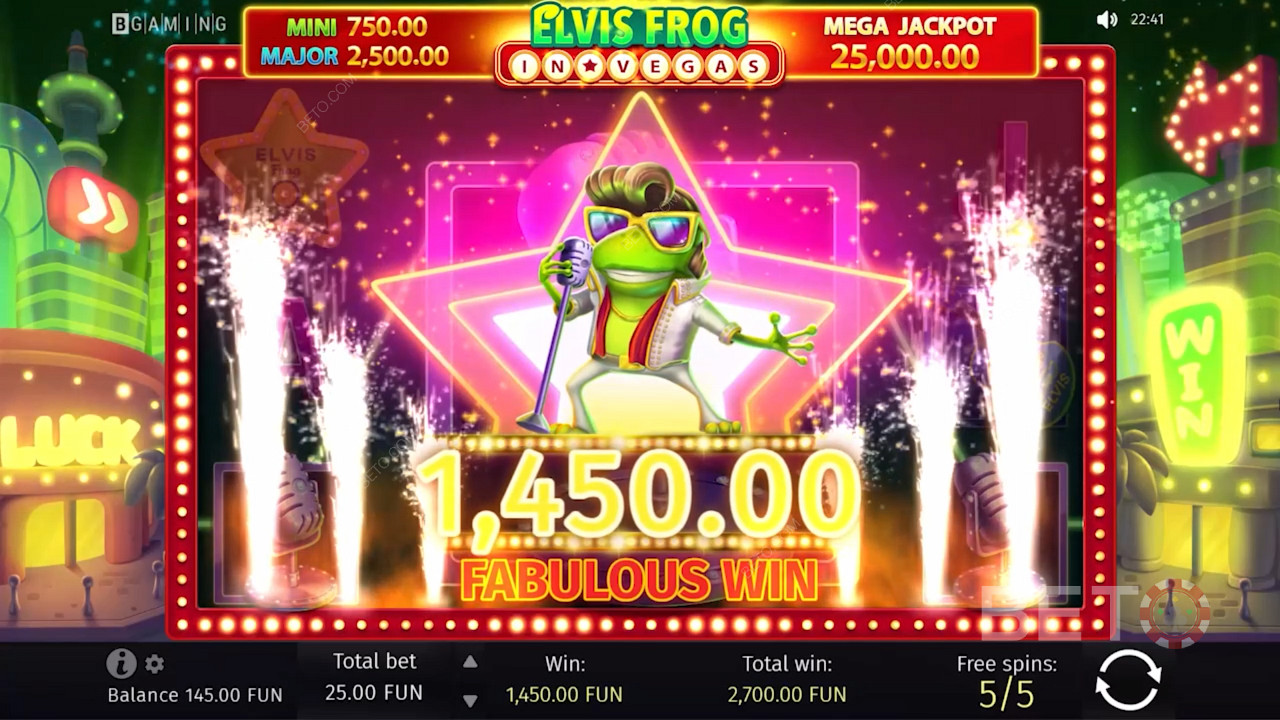Deveniți următorul mare superstar din Las Vegas în noul slot Elvis Frog Casino Slot