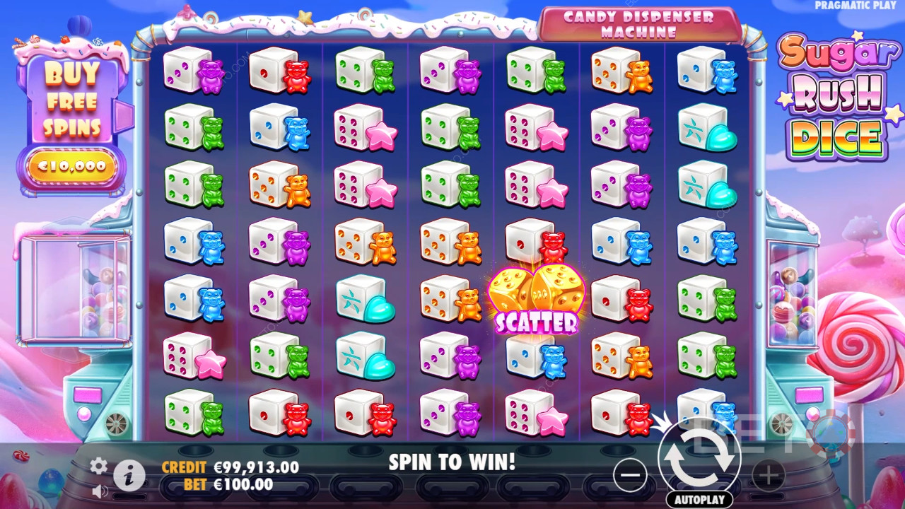 Verdict pentru jocul ca la aparate online Sugar Rush Dice