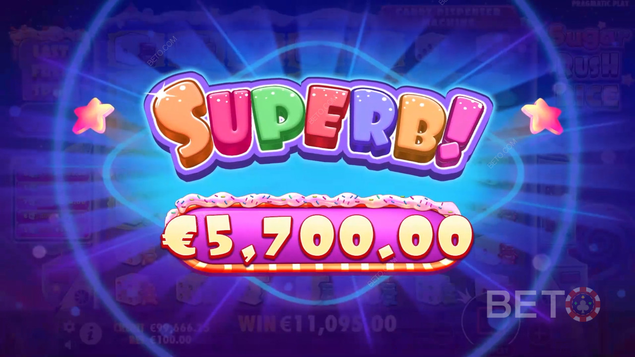 Câștigă de 5.000x pariul tău în slotul video Sugar Rush Dice!