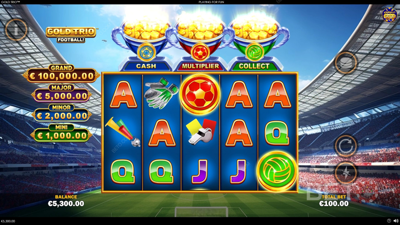 Trio de aur: Fotbal! Review by BETO Slots