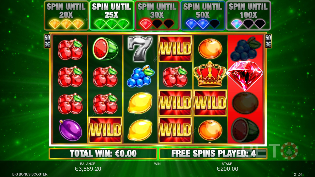 Câștigați 833x pariul dvs. în Big Bonus Booster Slot Machine!