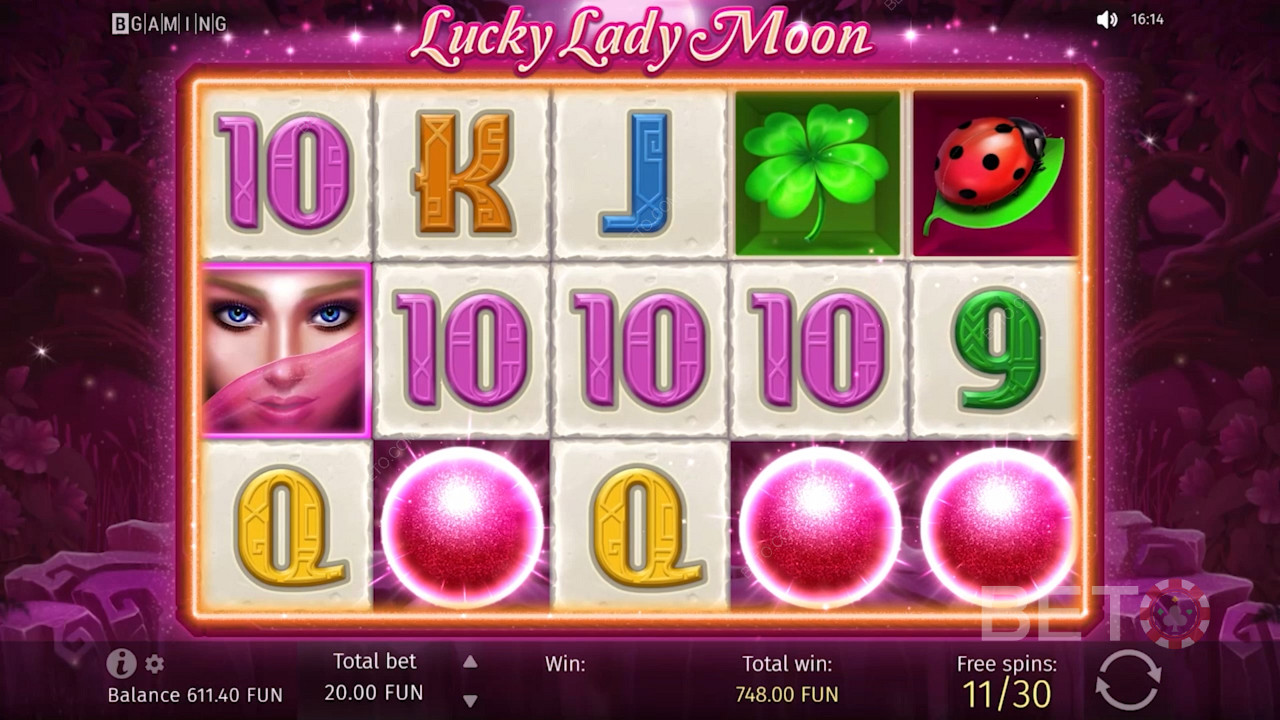 Slotul Lucky Lady Moon este simplu și ușor de înțeles pentru majoritatea începătorilor.