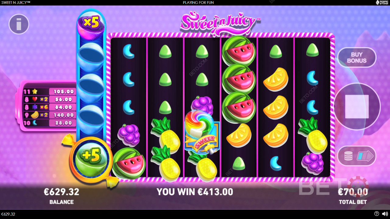 Sweet N Juicy Recenzie de la BETO Slots