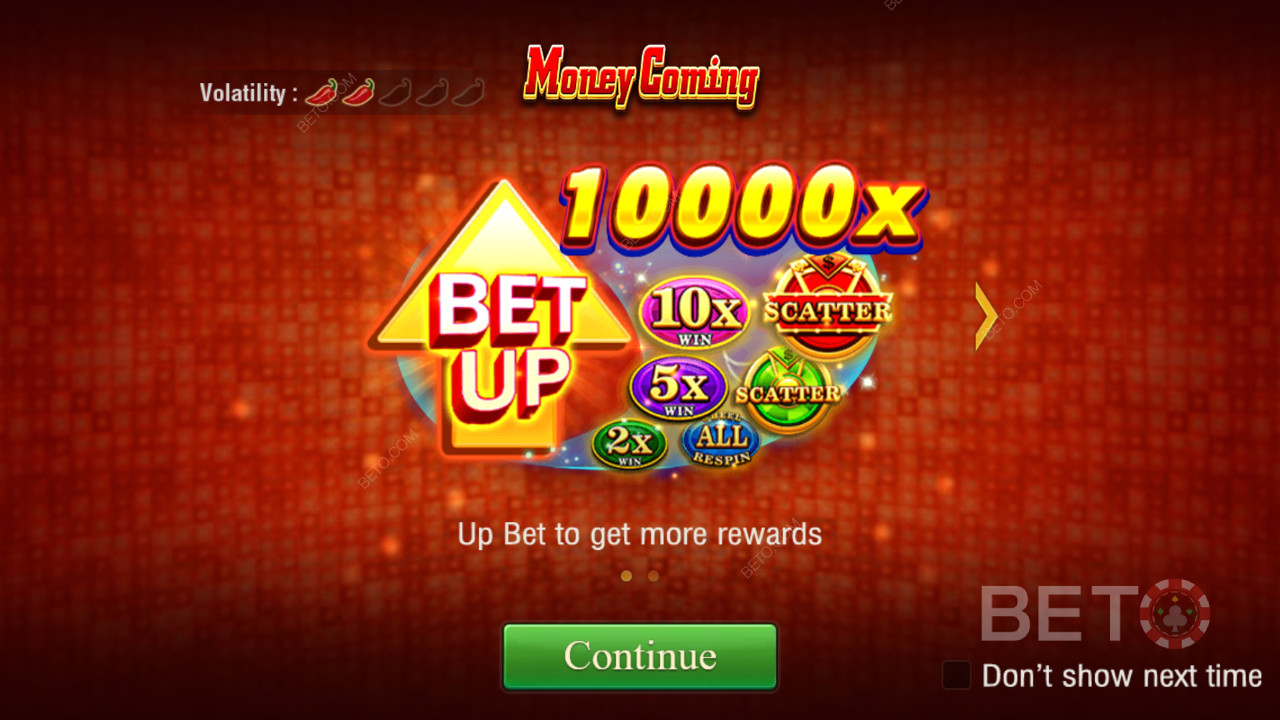 Câștigă de 10.000x pariul tău în Money Coming Video Slot!