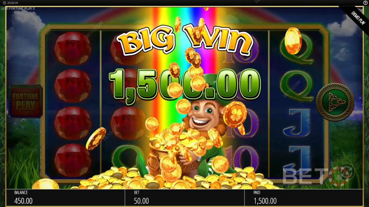 Câștigă 50.000x pariul tău în jocul ca la aparate Luck O The Irish Fortune Spins 2!