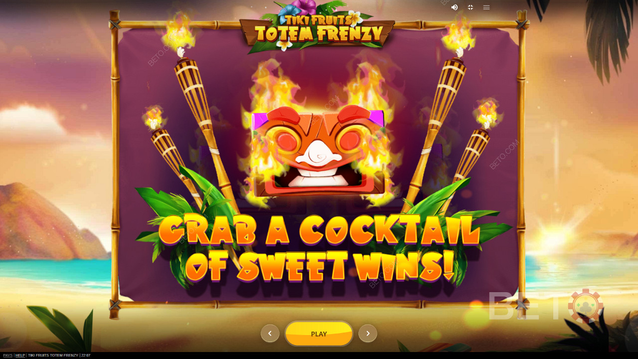 Bucură-te de puterea wild-urilor Tiki Mask în slotul online Tiki Fruits Totem Frenzy