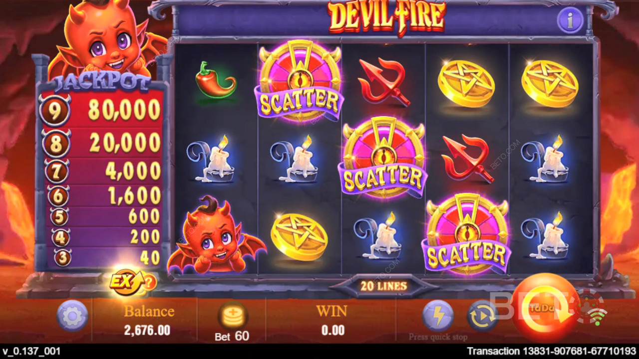Funcțiile bonus explicate în Devil Fire de TaDa Gaming