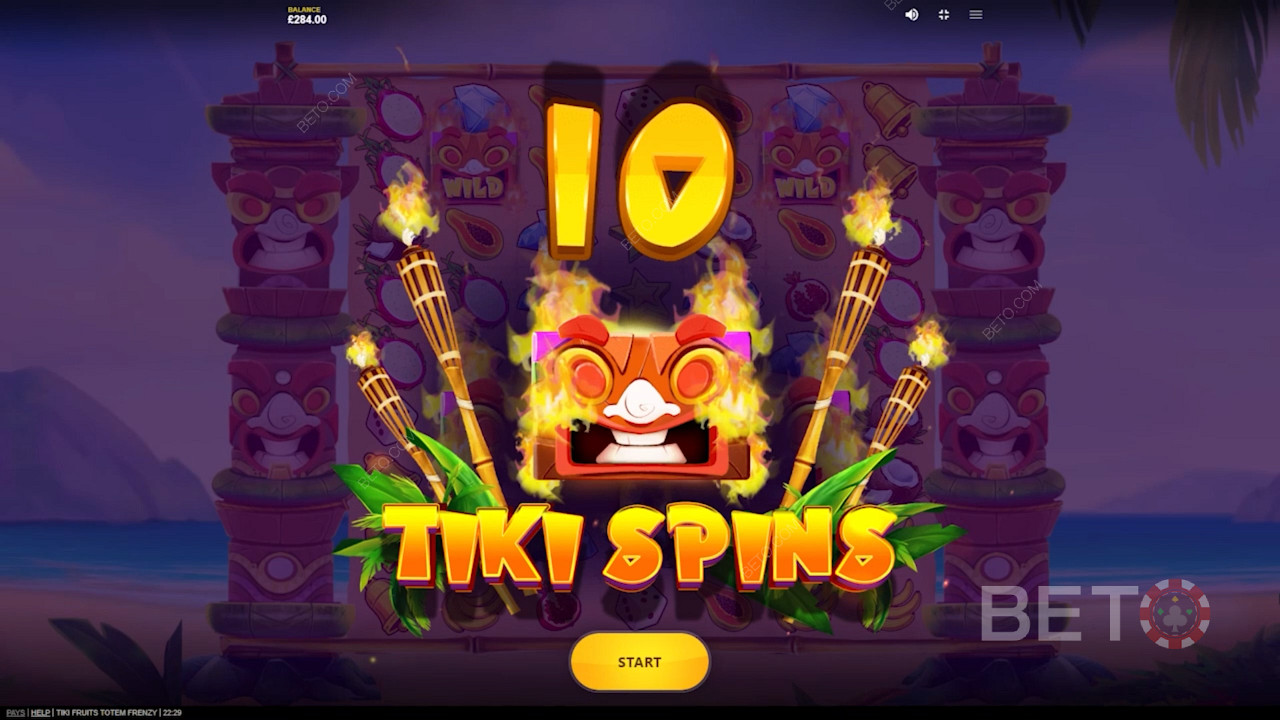 Bucură-te de 10 până la 15 rotiri gratuite la jocul ca la aparate Tiki Fruits Totem Frenzy