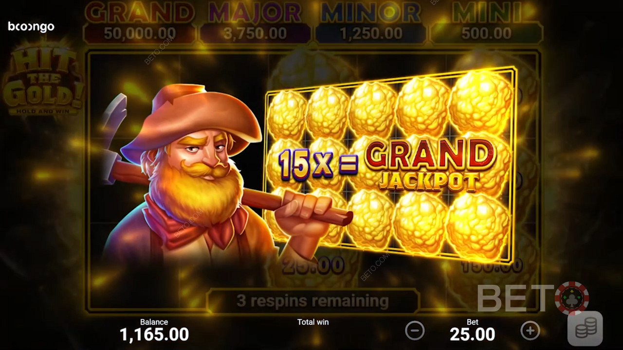Jucătorii pot obține 4 premii Jackpot diferite în timpul rundei Bonus Game.
