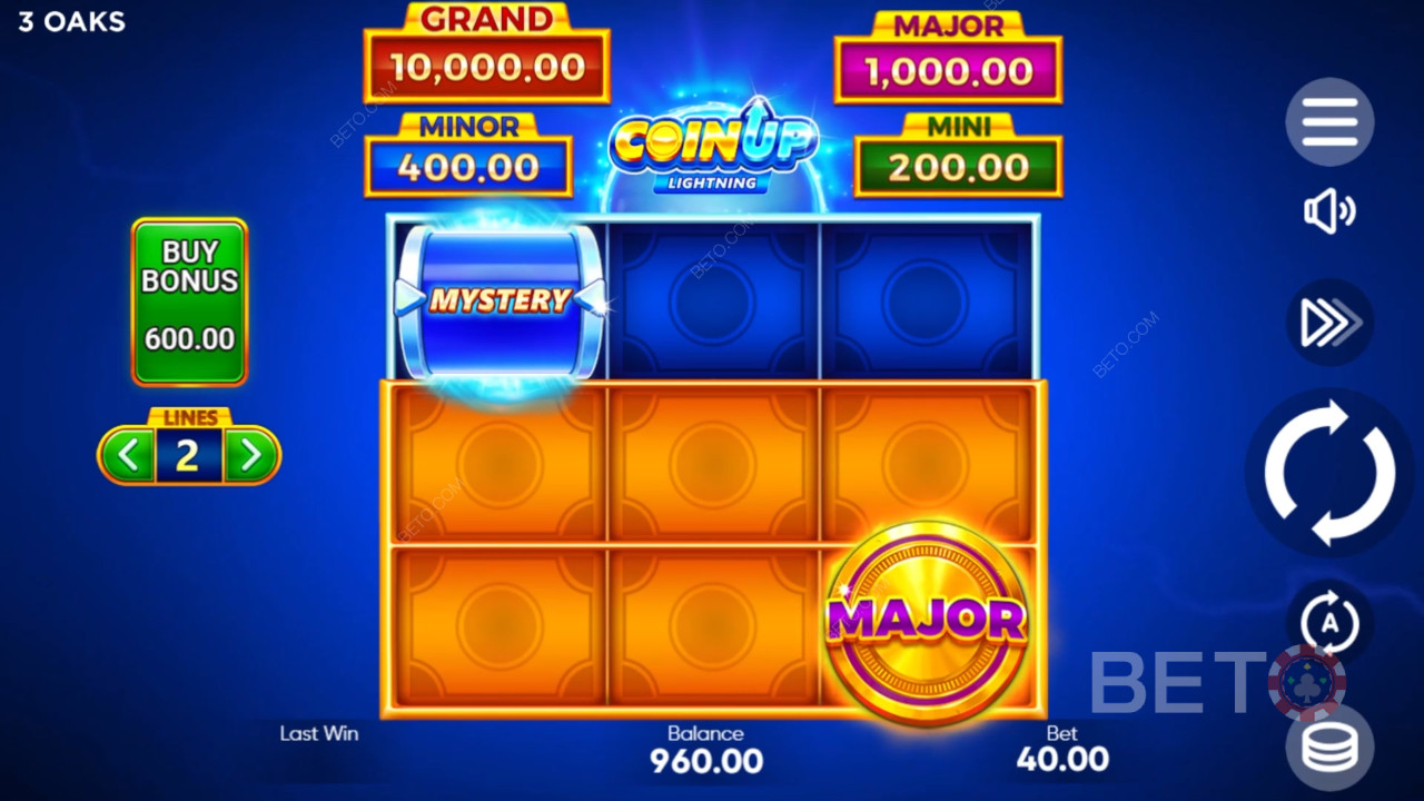 Funcțiile bonus explicate în Coin Up: Lightning de 3 Oaks Gaming