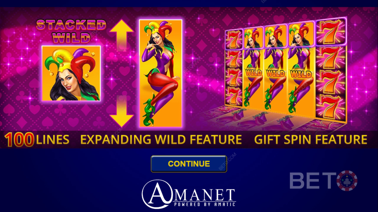 Câștigă 11,666x pariul tău în Lucky Joker 100 Extra Gifts Slot!