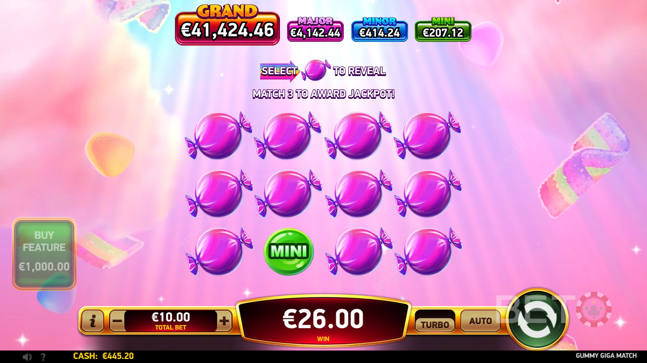 Funcțiile bonus explicate în Gummy Giga Match de RubyPlay