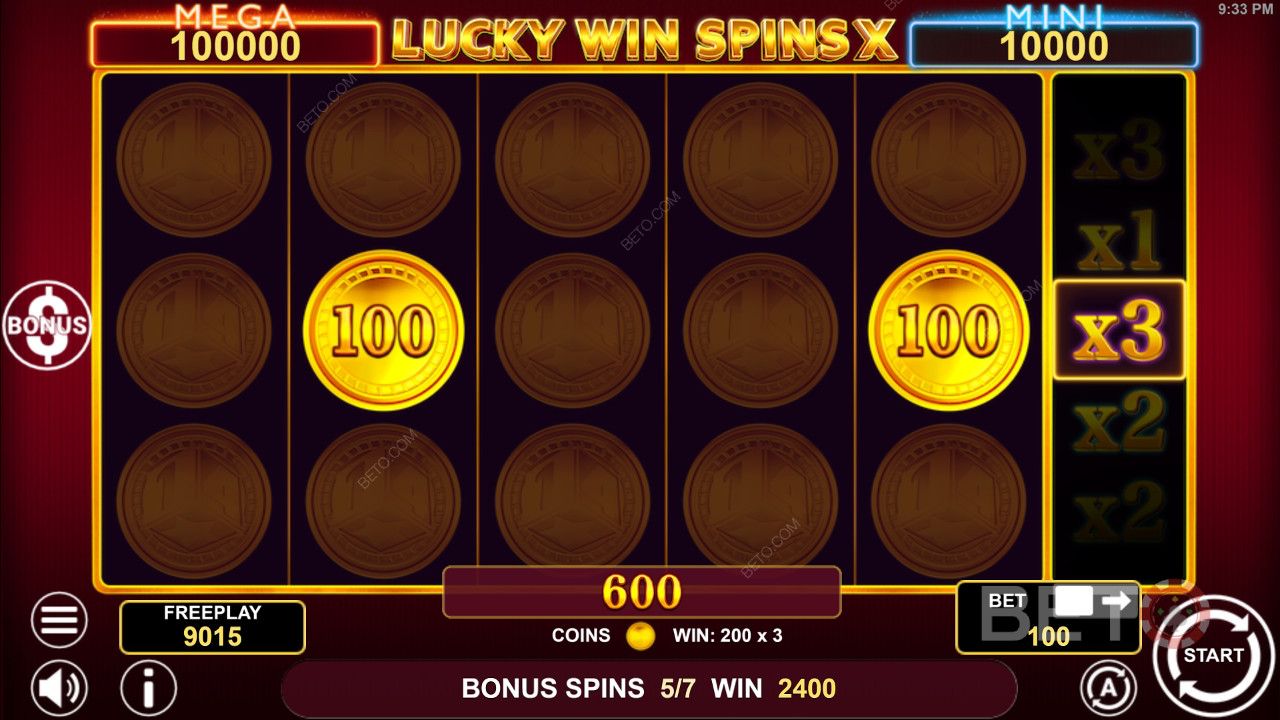 Cum să joci Lucky Win Spins X de la 1spin4win