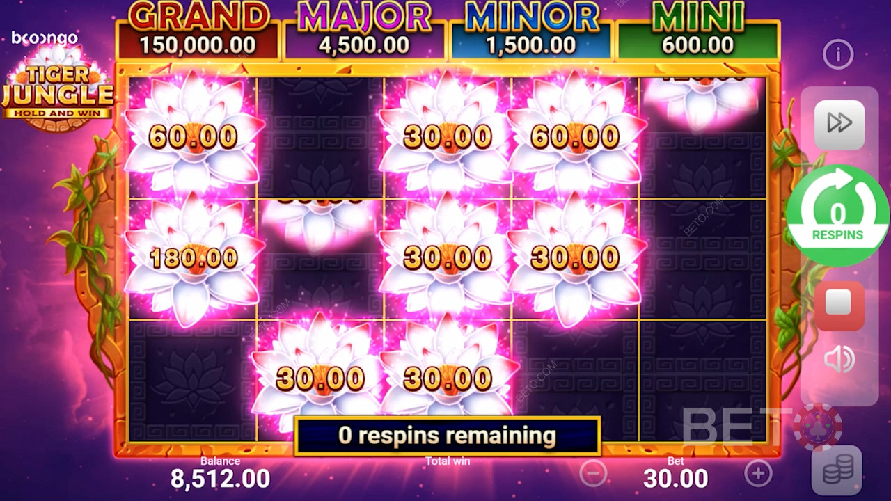 Acest joc de păcănele are simboluri bonus Lotus Flower, un flux suplimentar de premii în bani.