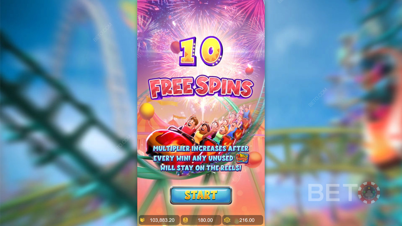 Funcțiile bonus explicate în Wild Coaster de PG Soft