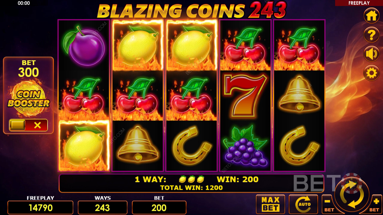 Blazing Coins 243 Recenzie de la BETO Slots