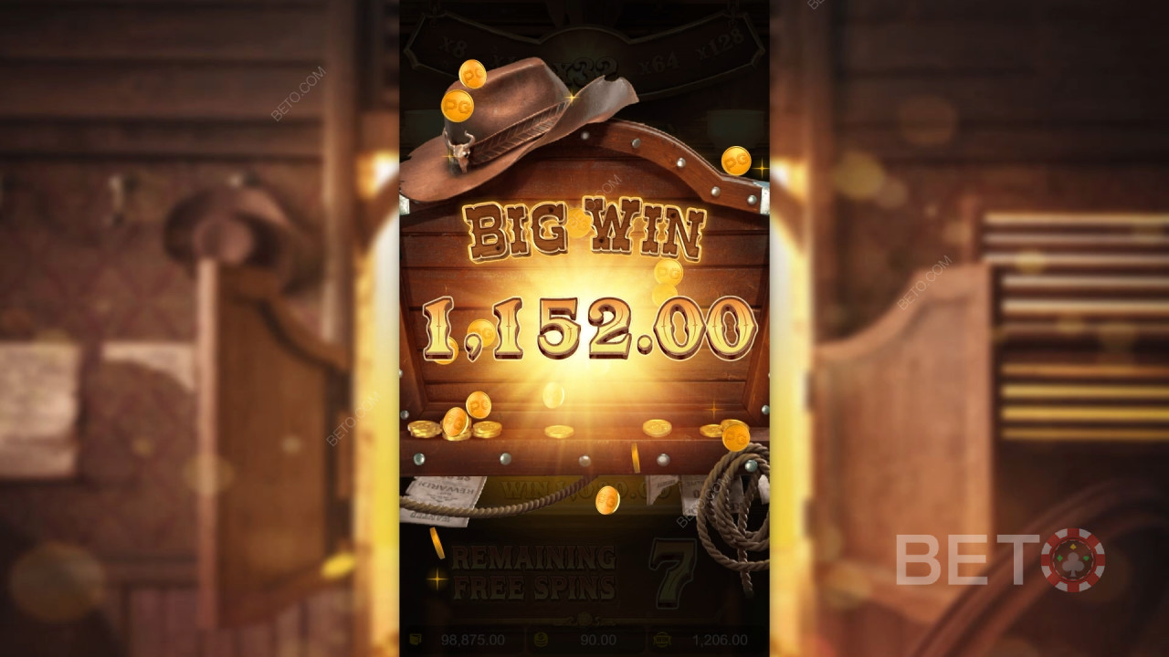 Câștigă 5.000x pariul tău în jocul ca la aparate online Wild Bounty Showdown!