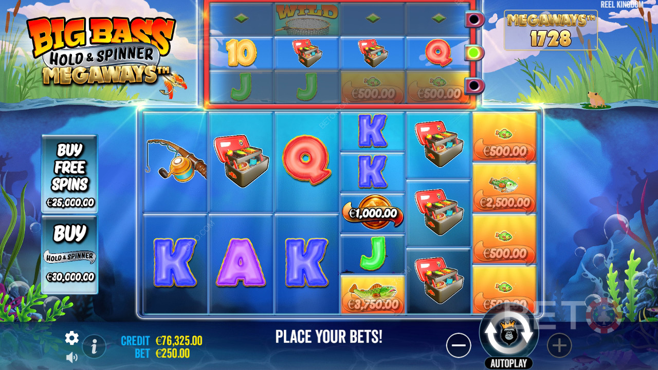 Caracteristici bonus explicate în Big Bass Hold și Spinner Megaways de Reel Kingdom
