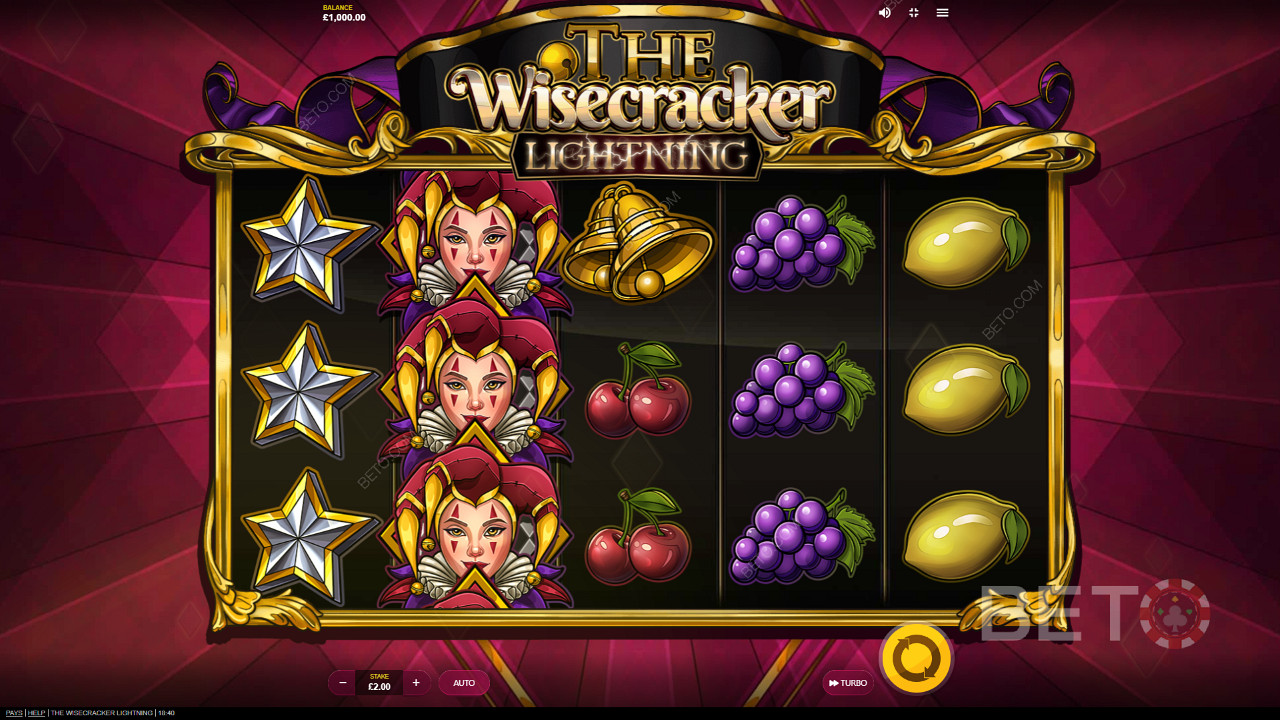 Fundal subtil și grafică simplă în The Wisecracker Lightning