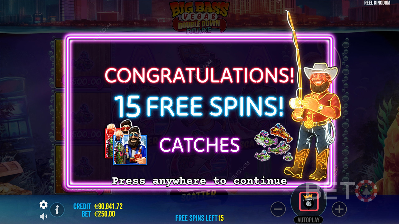 Funcțiile bonus explicate în Big Bass Vegas Double Down Deluxe de Reel Kingdom