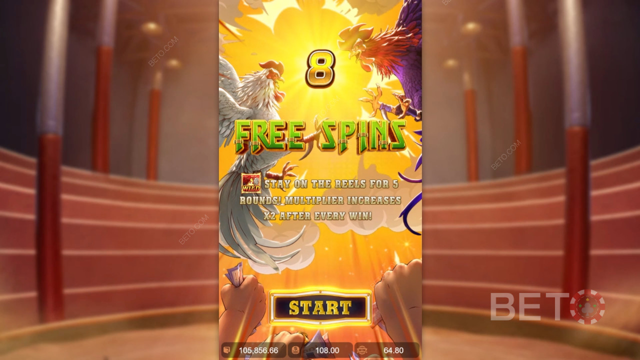 Funcțiile bonus explicate în Rooster Rumble de PG Soft