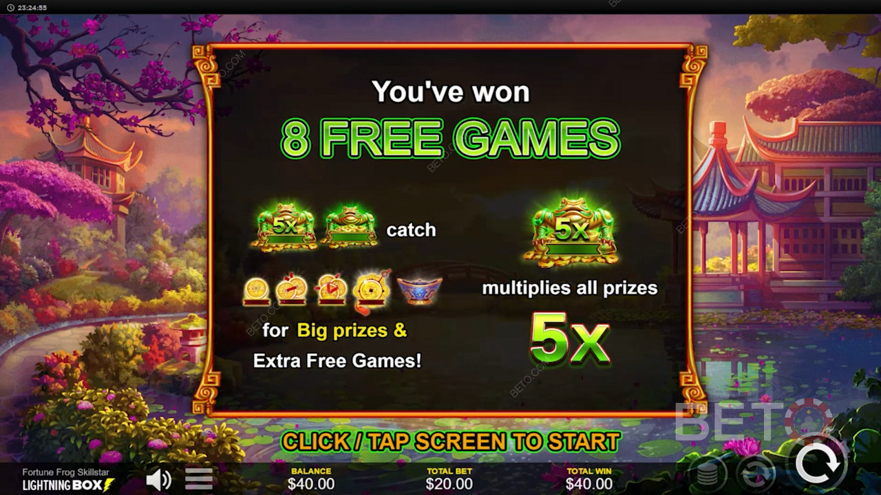 Câștigați mult cu jocul de păcănele Fortune Frog Skillstar - Câștig maxim de 4.672x valoarea pariului dvs.