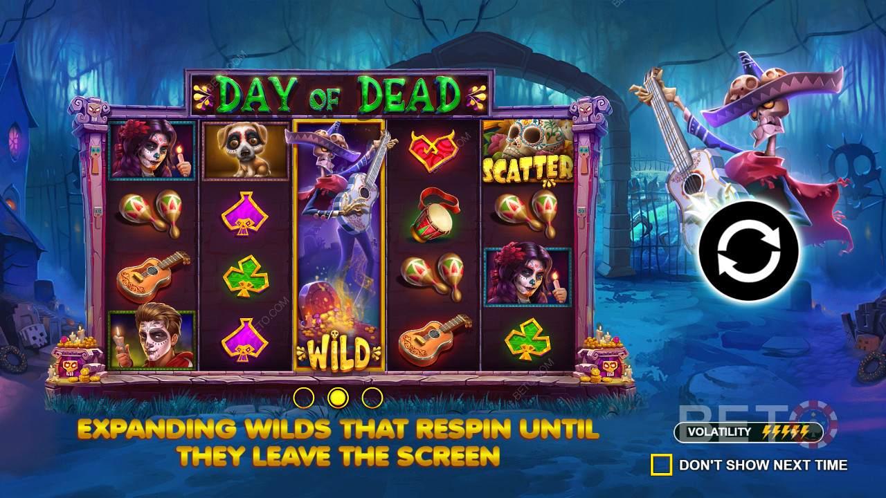 Bucură-te de Walking Wilds în slotul online Day of Dead