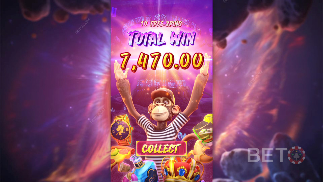 Câștigă 10.000x pariul tău în jocul ca la aparate online Wild Ape #3258!