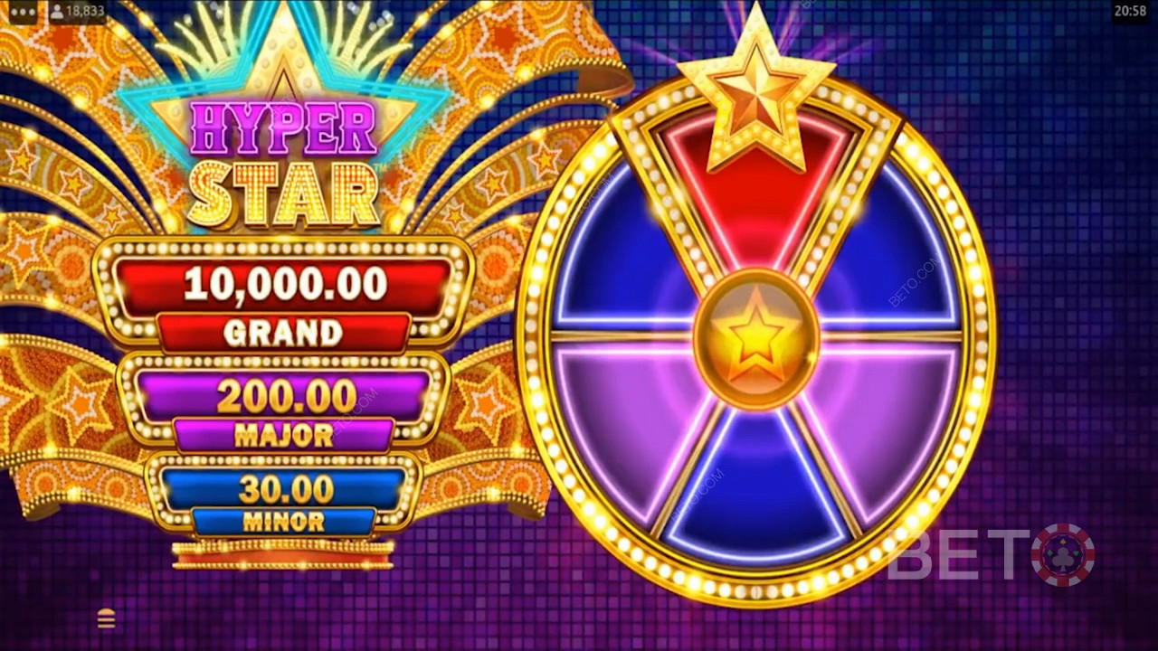 Jucătorii pot câștiga la întâmplare 1 dintre cele 3 premii Jackpot prin intermediul Bonusului Jackpot.