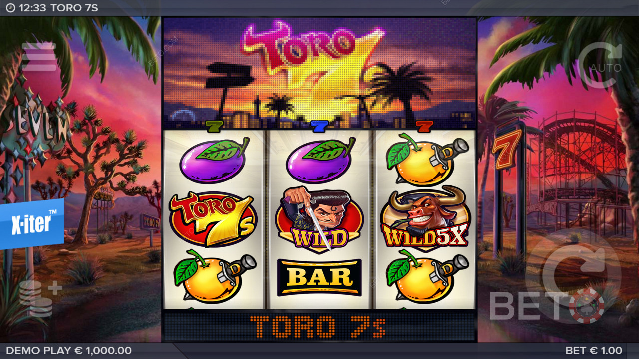 Bucură-te de combinația frumoasă dintre un slot clasic și caracteristici moderne în slotul Toro 7s.